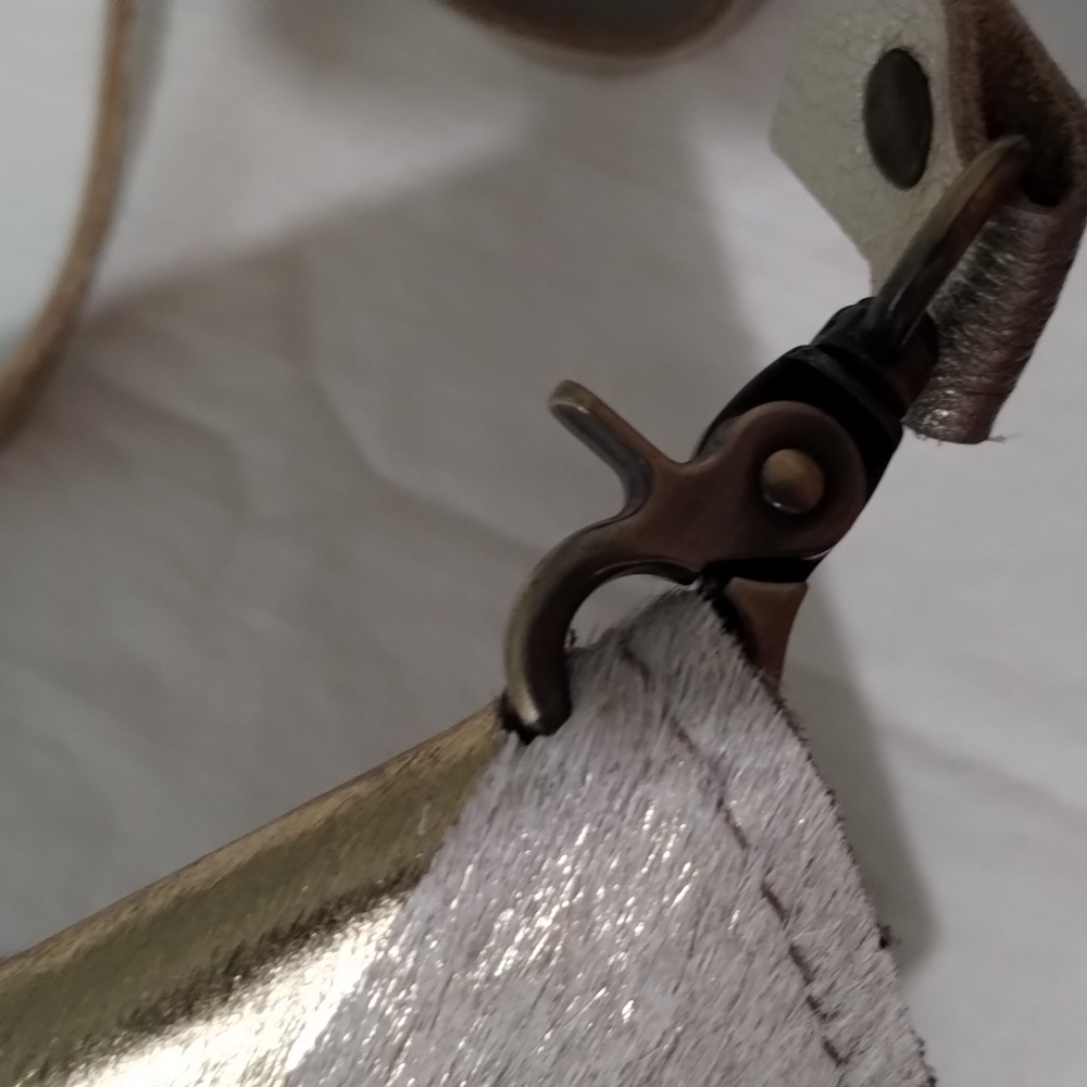 Keep it Gypsy metallic cowhide purse with Louis Vuitton detail on front - Picture 12 of 15